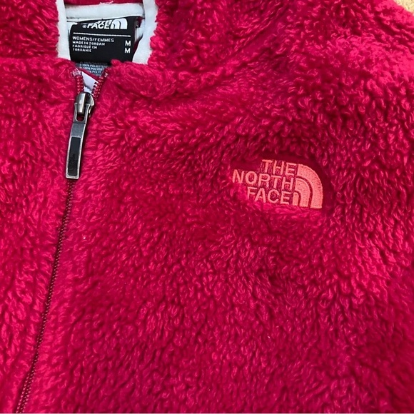 The North Face Womens size M Fleece Jacket Full Zip Fuzzy Hoodie Outdoor Magenta - Picture 4 of 6